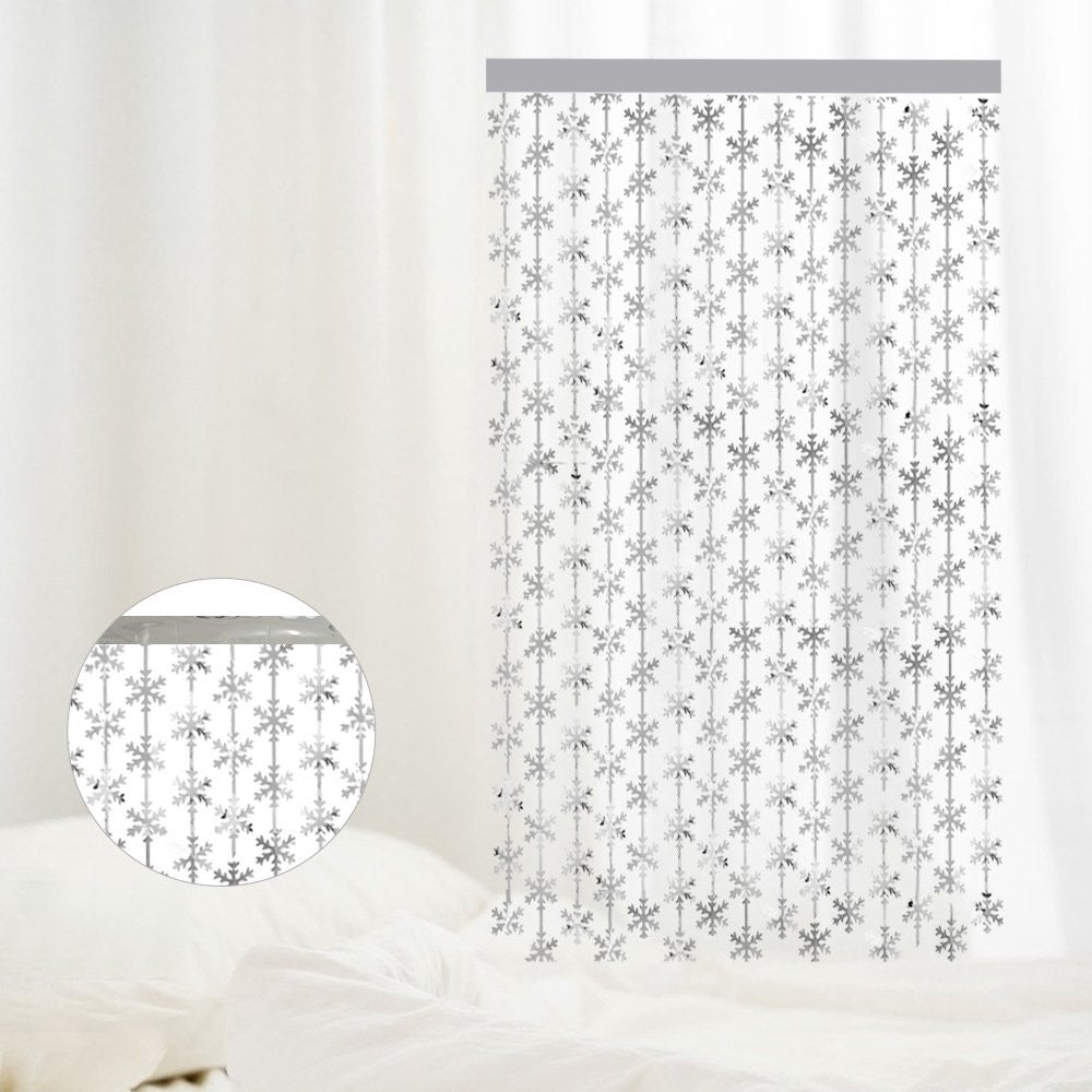 Red Snowflake Tinsel Curtain 6