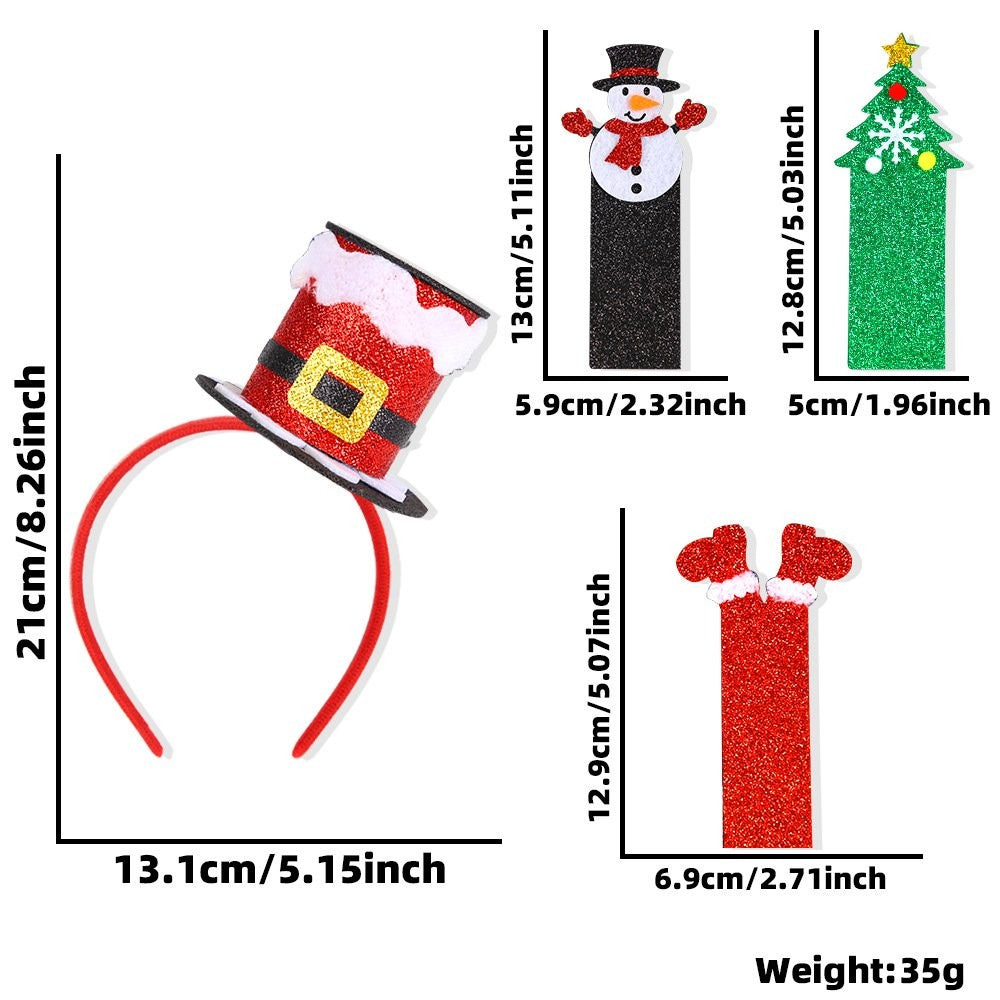 Red Top Hat Style (Includes 3 Pc Replacement Tag) Headband