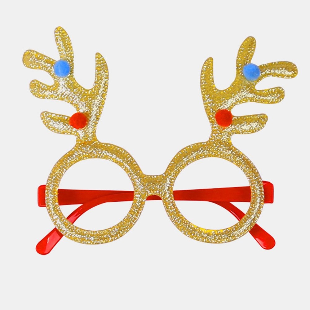 Round Frame Gold Antler Glasses