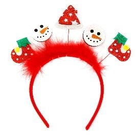 Santa Hat Snowman Red Fluffy Headband 23*20cm