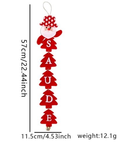 SAUDE Letter Santa Ornament