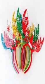 Sequin Large Antler Head Bopper