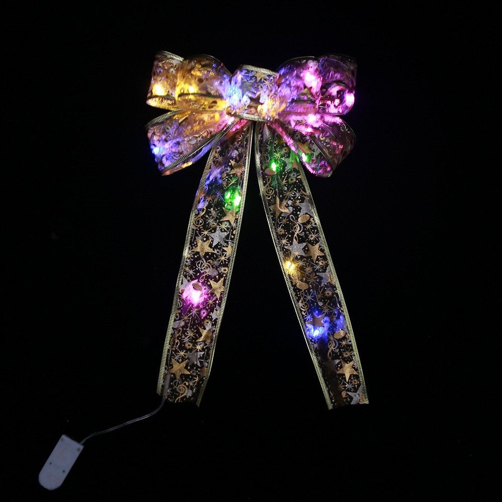 Silver Printed Bow + Colorful LED 3