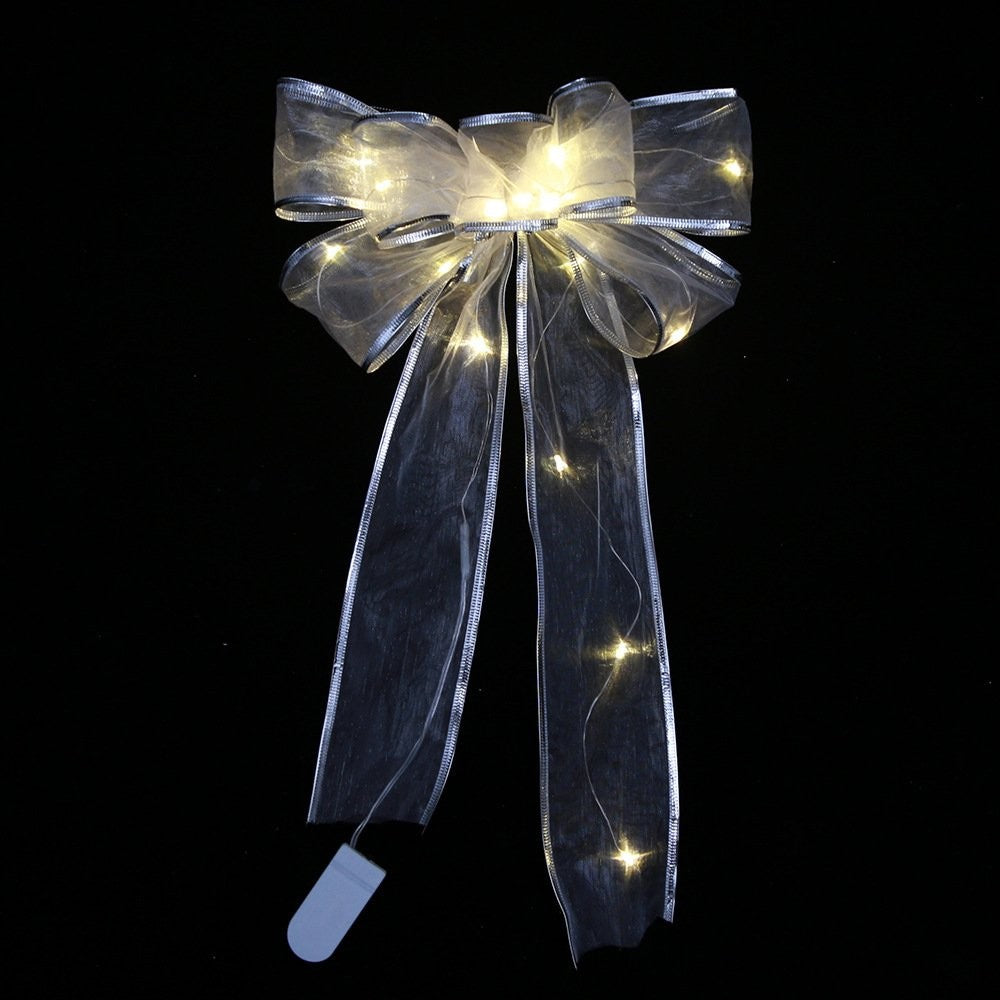 Silver Printed Bow + Warm Color LED 2