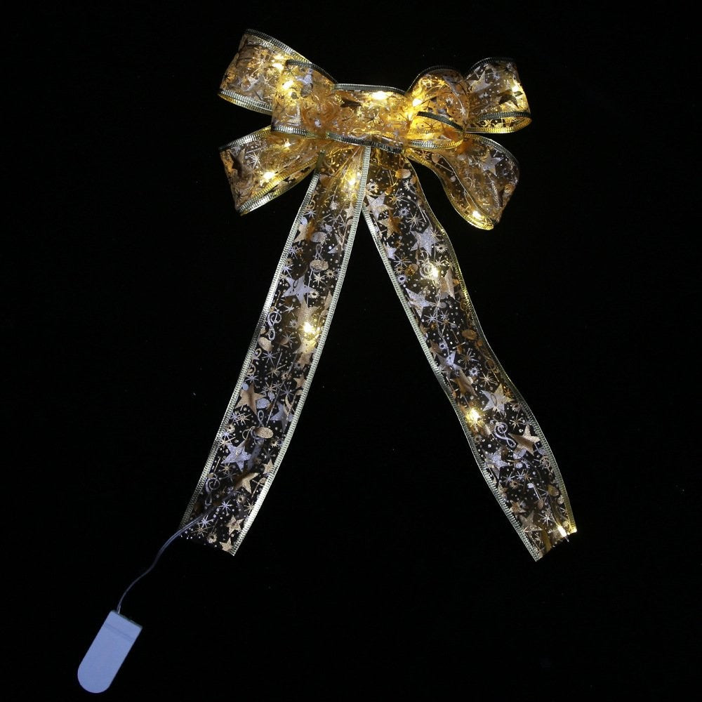 Silver Printed Bow + Warm Color LED 3