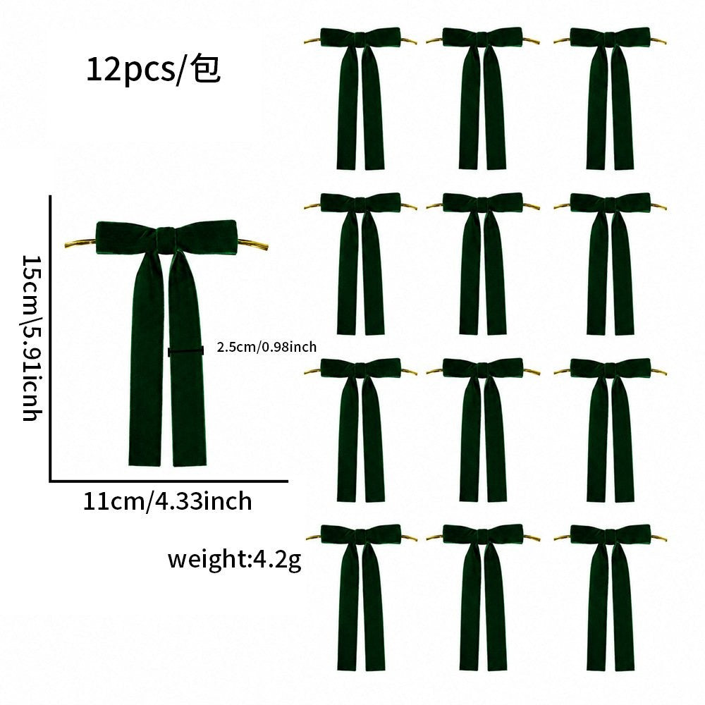 Single Layer Green Bow (12 Pc / Bag)