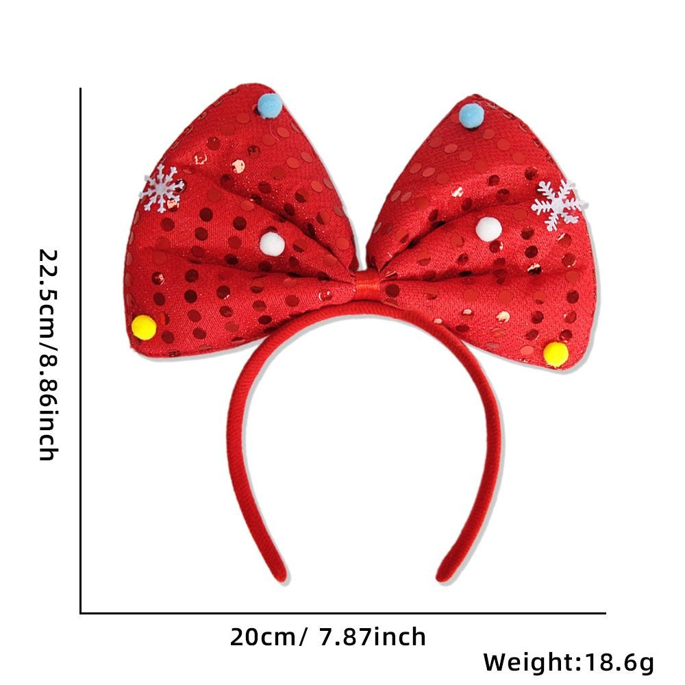 Snowflake Bow Headband