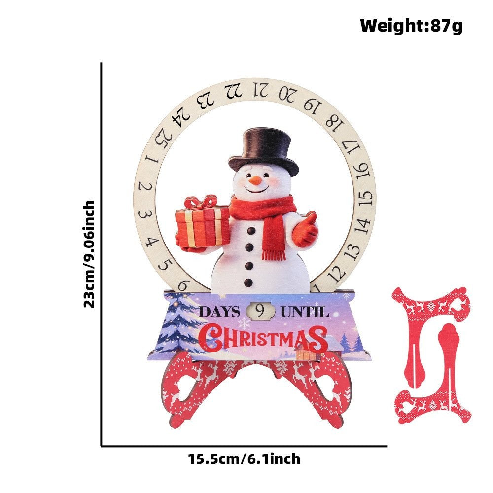 Snowman Countdown Clock Figurine Ornament