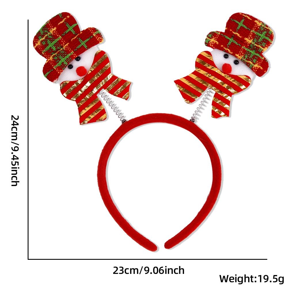 Snowman Red Green Scarf Headband 2
