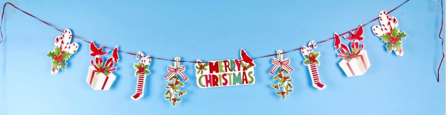 Tree Branch / Stocking / Gift / Candy Cane Bunting