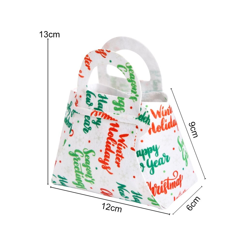 Winter-Holiday White Base Handheld Bag Candy Bag