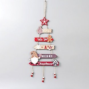 Wooden Letter Tree Shape Ornament 22x47cm