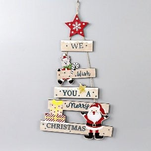 Wooden Letter Tree Shape Ornament 29x49.5cm