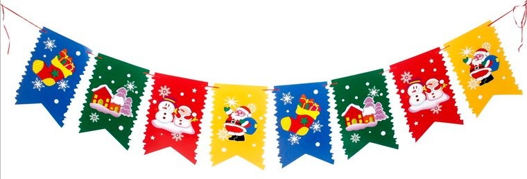 Zigzag Fishtail Bunting (Bell / Reindeer / Tree / Mitten) 2