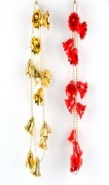 1.5m Flower Pattern Flower Edge Bell Bead Chain String Bell Garland