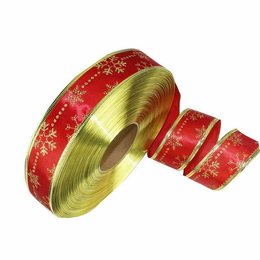 100 Size Snowflake Reindeer Red Ribbon