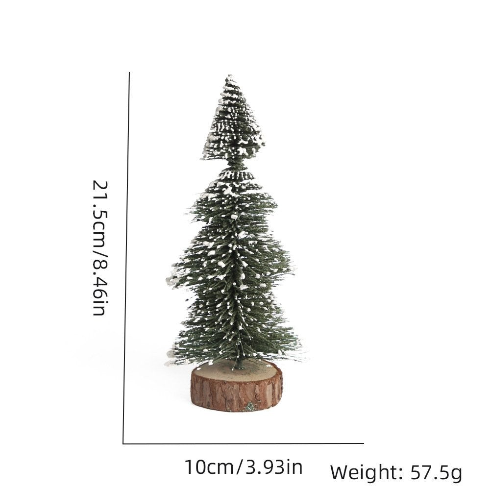 15CM Green Snow-Dusted White Christmas Tree 2