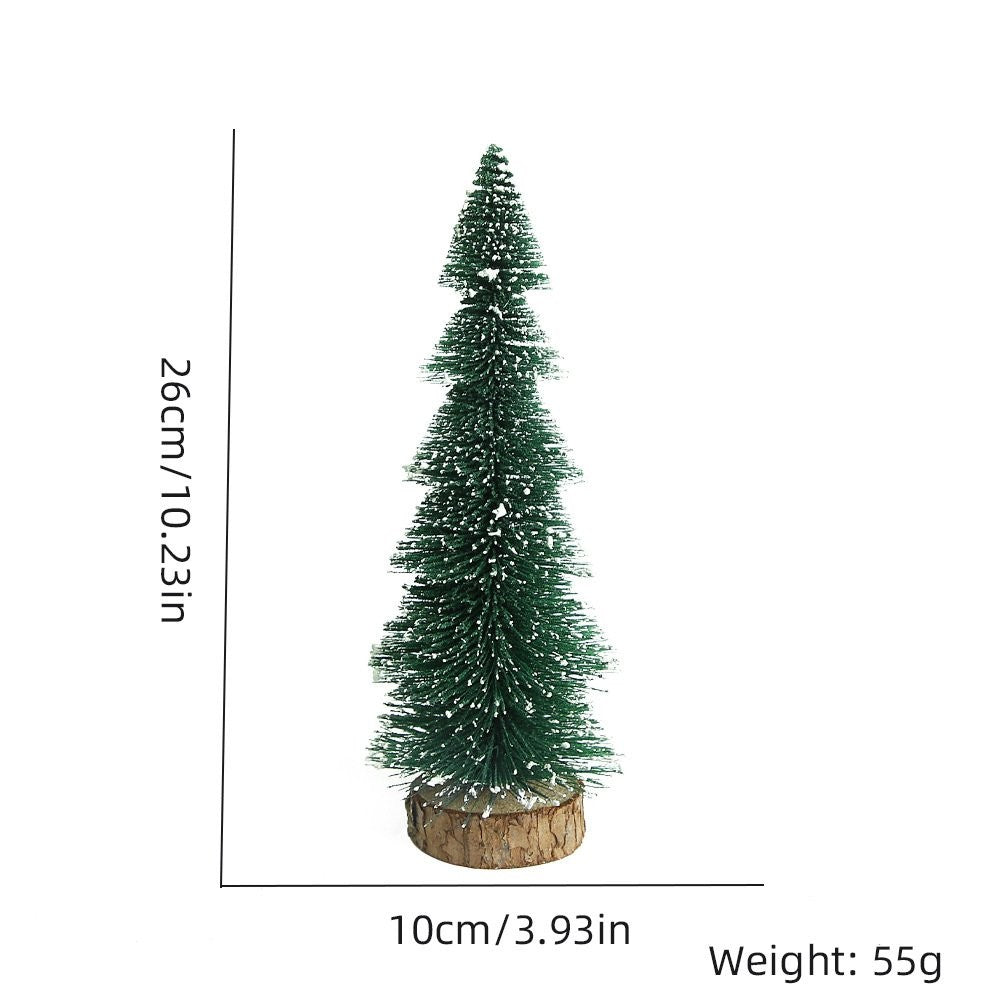 15CM Green Snow-Dusted White Christmas Tree 3