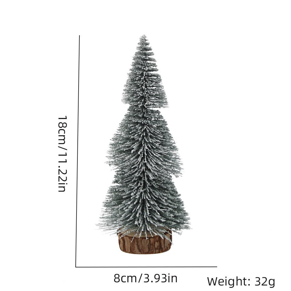 18CM 3-Layer Pagoda Snow Pine Christmas Tree