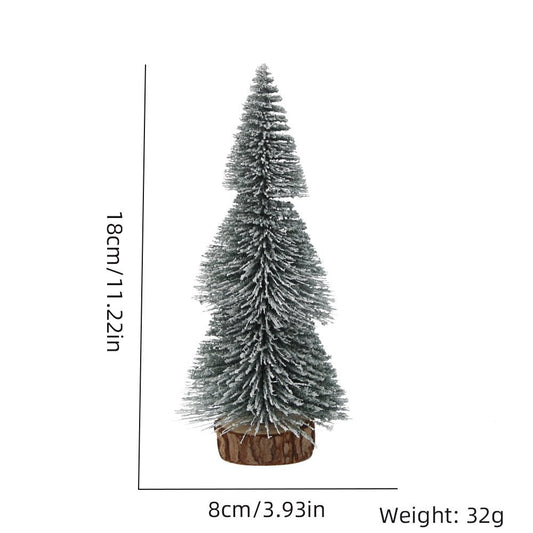 18CM 3-Layer Pagoda Snow Pine Christmas Tree