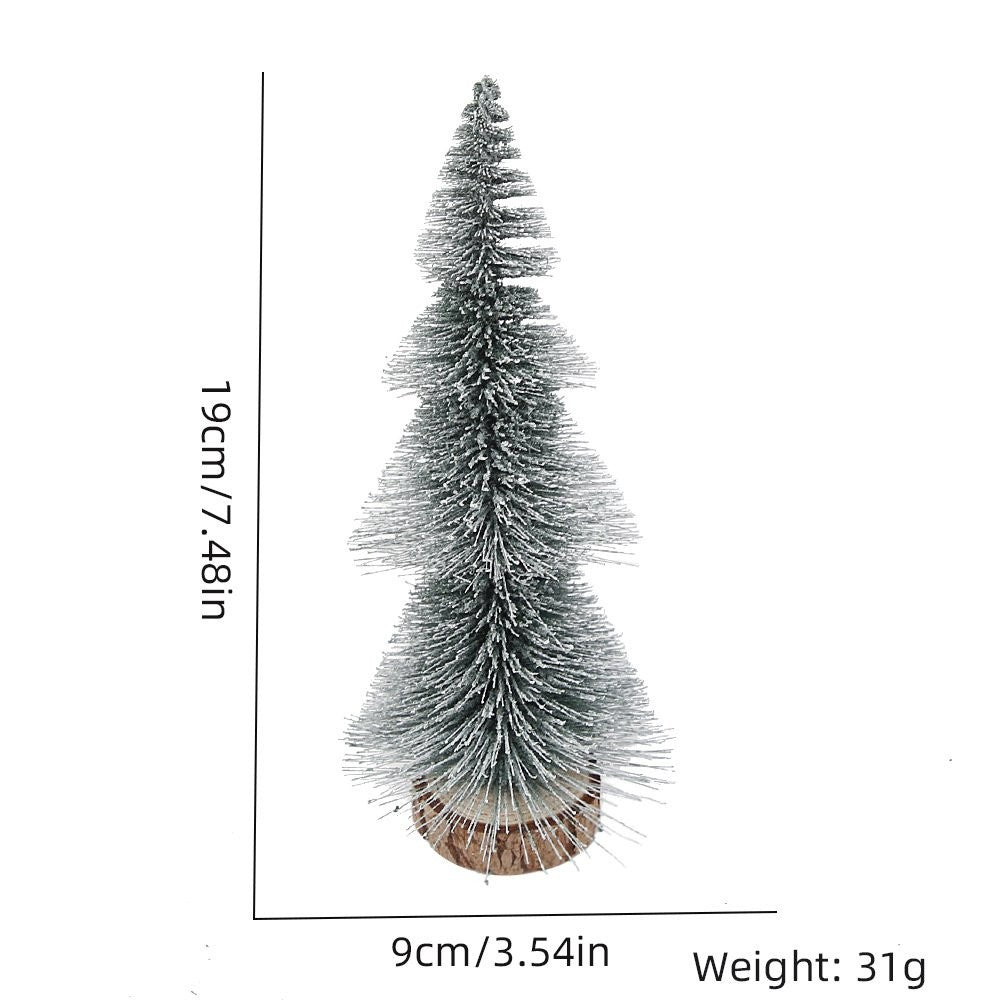 18CM 3-Layer Pagoda Snow Pine Christmas Tree 2
