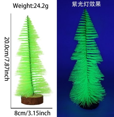 20cm Fluorescent Blue Tower Tree 7