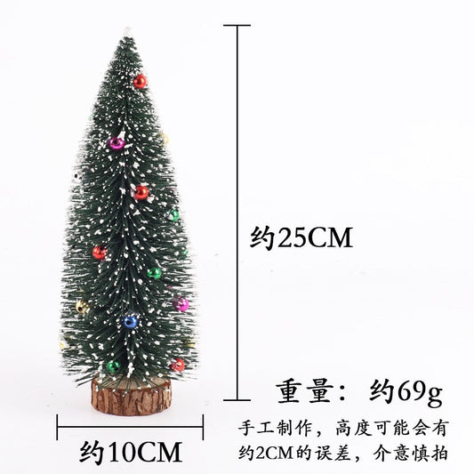 25CM Flocked Glue Beads Christmas Tree