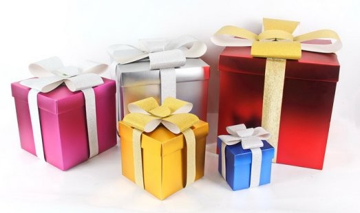 25cm Matte Film Paper Bow Gift Box 2