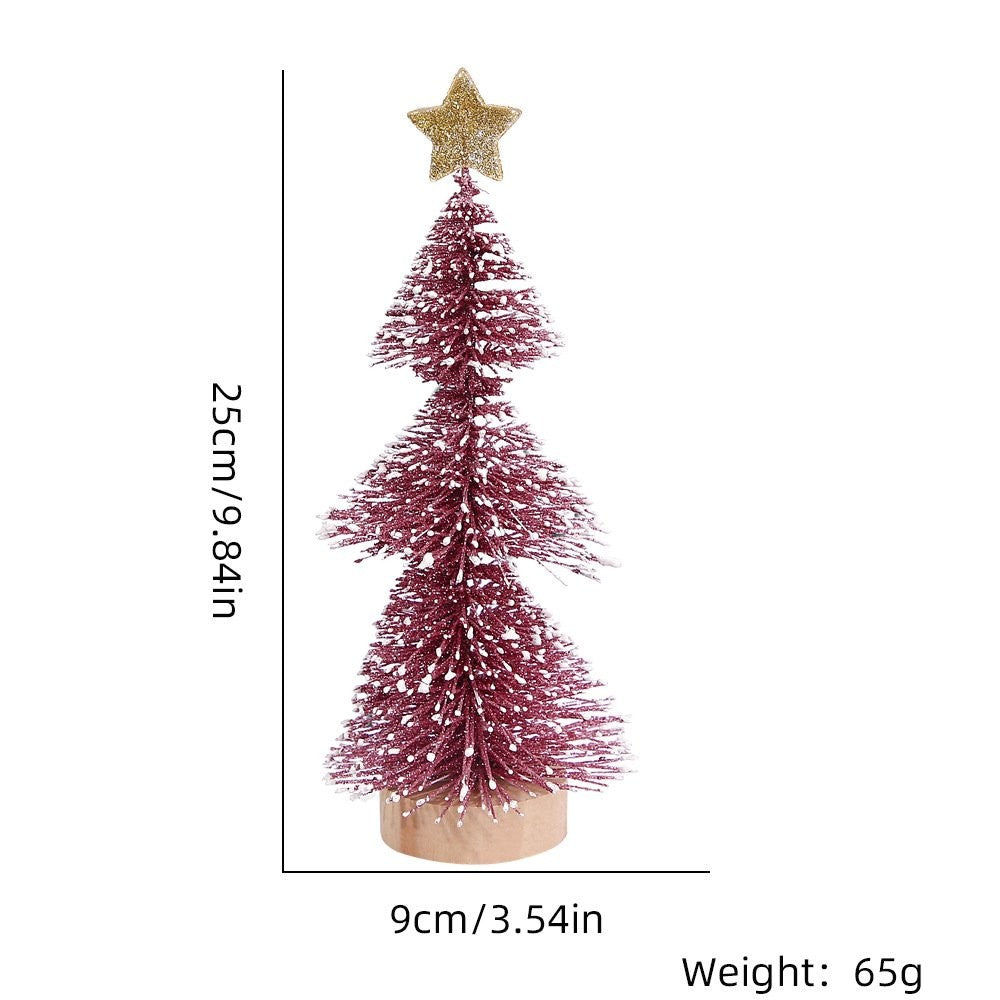 25CM Red Snow-Dusted Tree