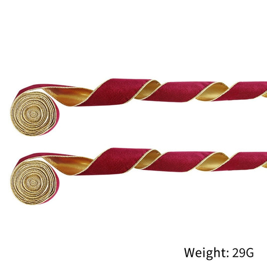 2M Burgundy Plush Ribbon