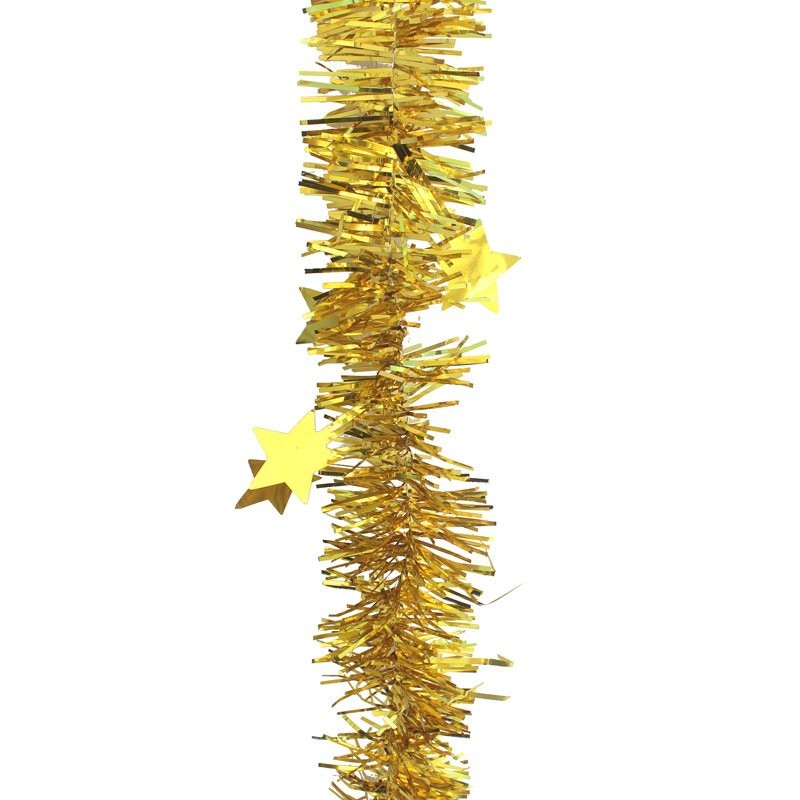 2M Gold Star Tinsel Boa