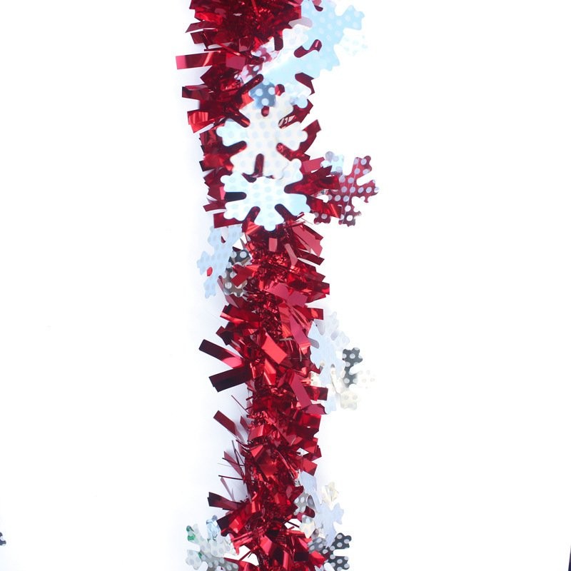 2M Red Snowflake Tinsel 23*23cm