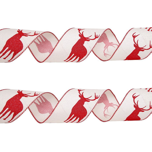 2m White Reindeer Ribbon