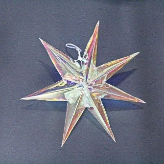 30cm PET Clear Rainbow Heptagon Star ()