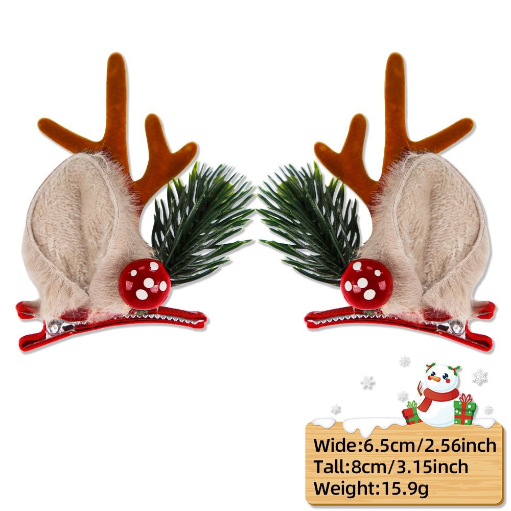 Antler Bell Bow Hair Clip 2