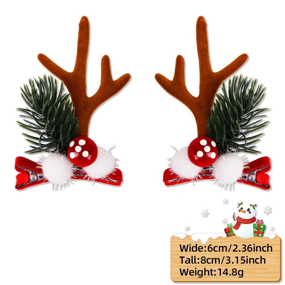 Antler Bell Bow Hair Clip 3