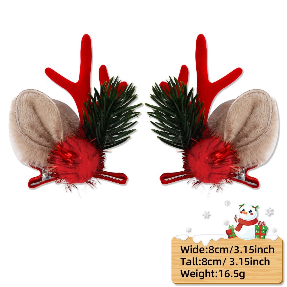 Antler Bell Bow Hair Clip 4