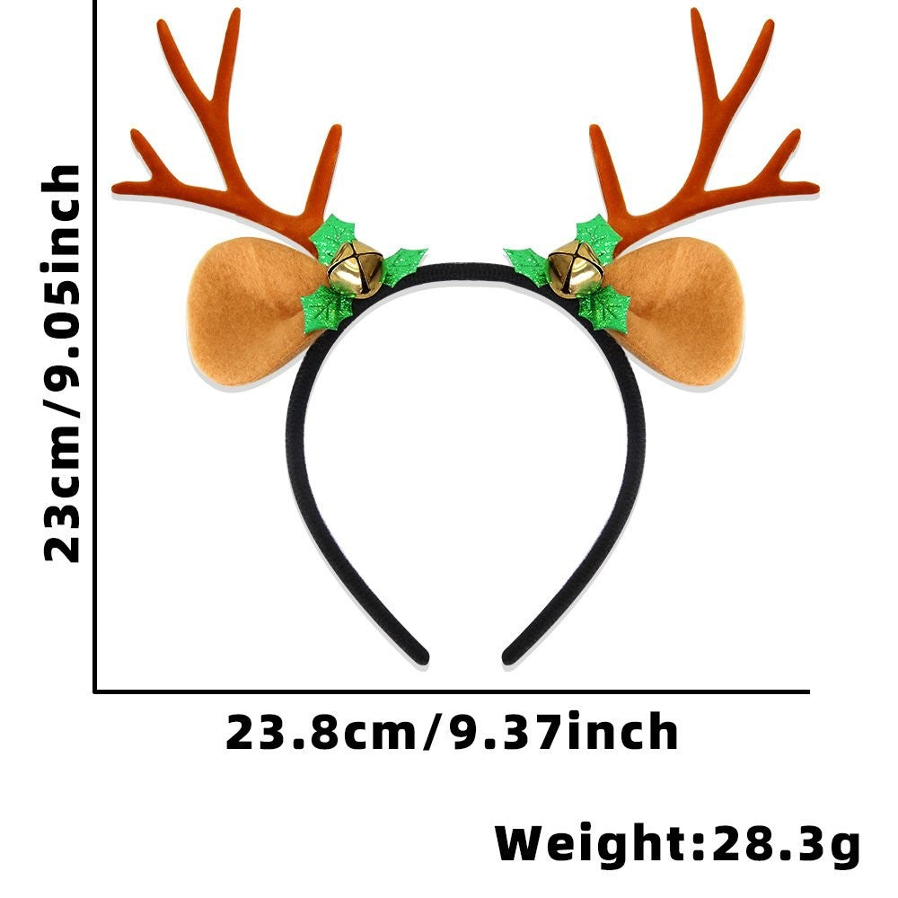 Bell Green Leaf Brown Antler Headband 23.8*23cm
