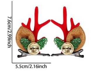 Bell Red Antler Hair Clip