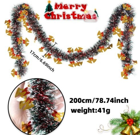 Bell Snow-Dusted White Tinsel