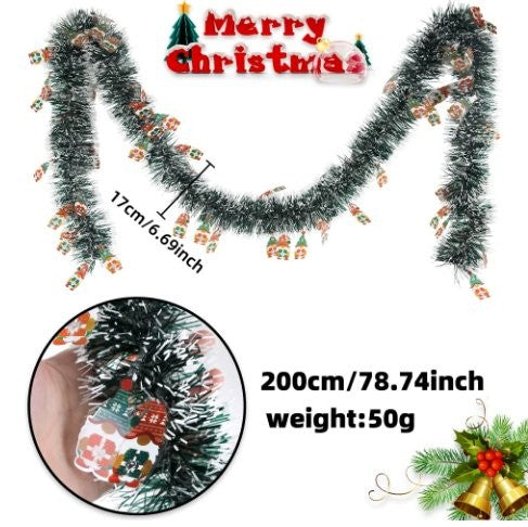 Bell Snow-Dusted White Tinsel 2