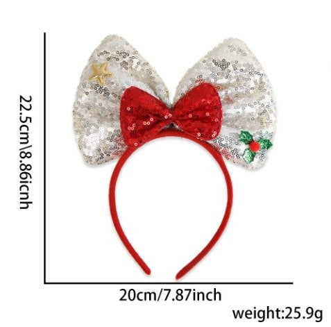 Berry Gold Bow Headband 4
