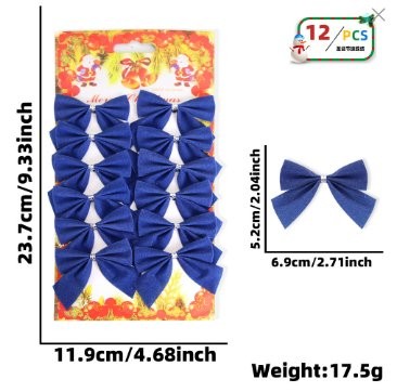 Blue Small Bow (12 Pc / Board)