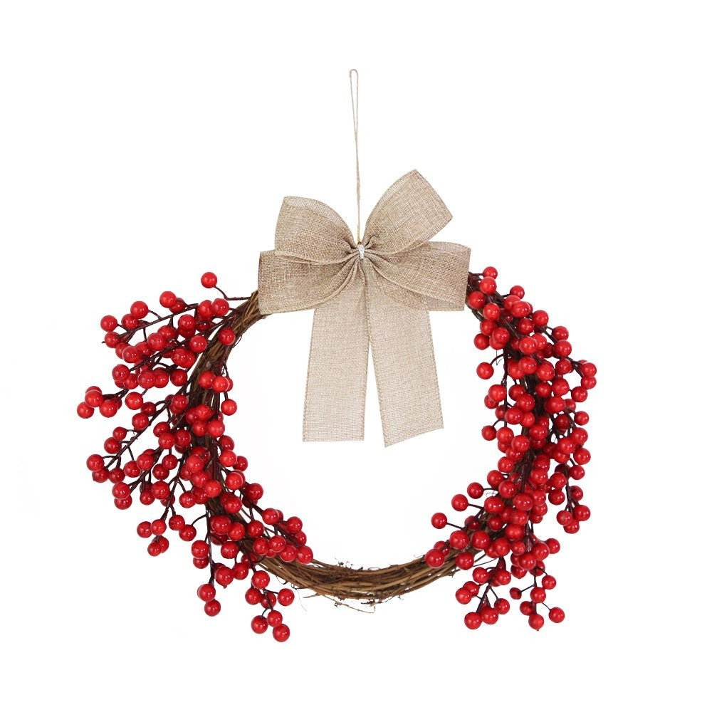 Bow Red Berry Wreath a Ornament 4