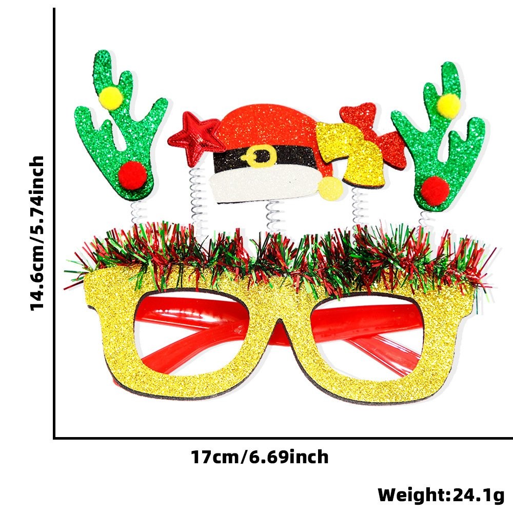 Bow Reindeer Wreath Glasses 5
