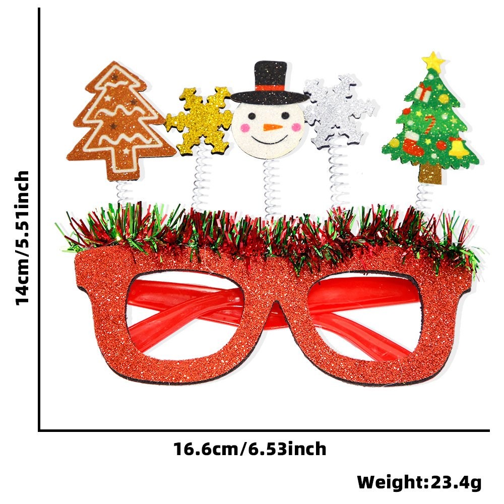 Bow Reindeer Wreath Glasses 6