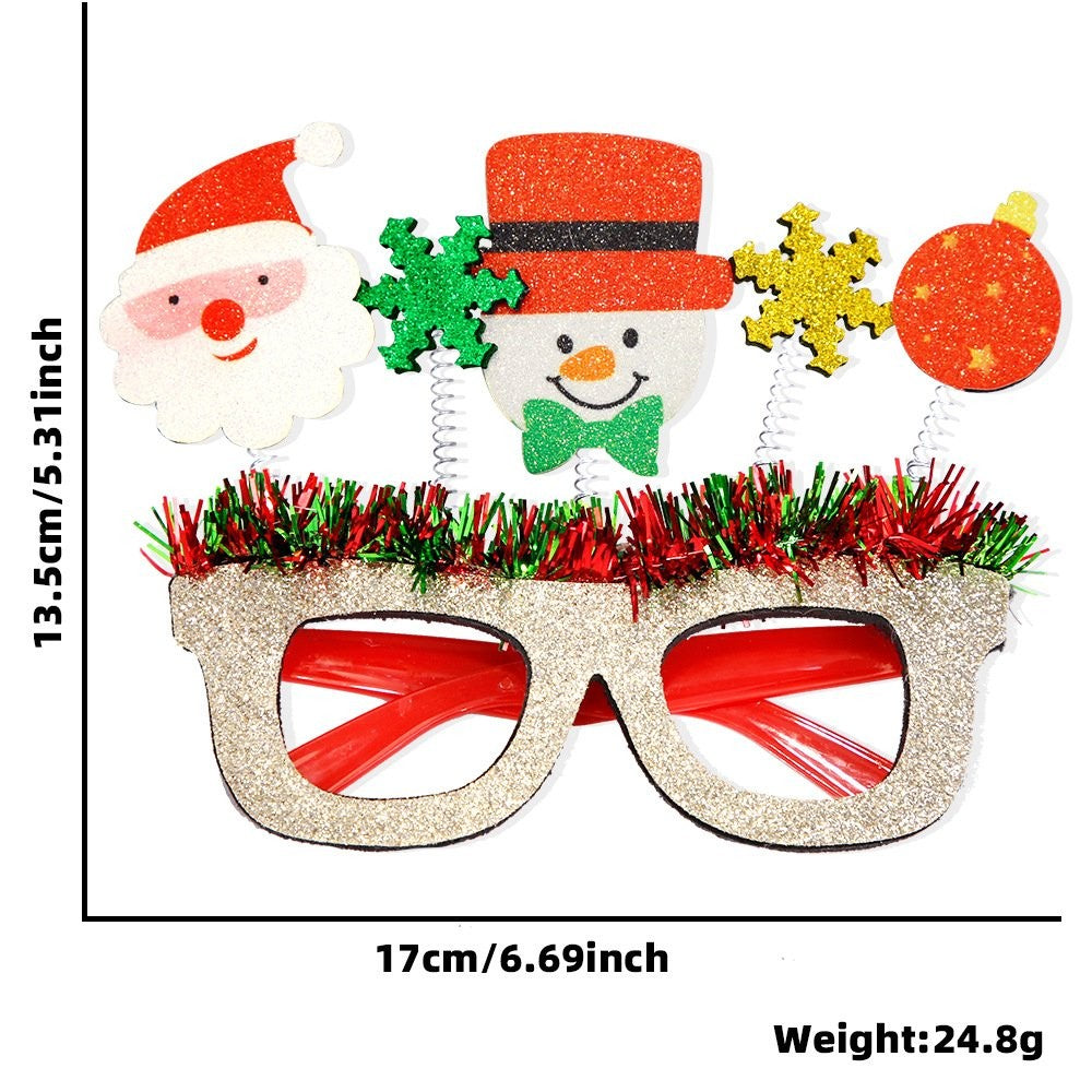 Bow Reindeer Wreath Glasses 7