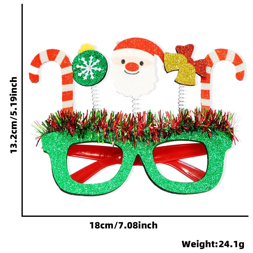 Bow Reindeer Wreath Glasses 8