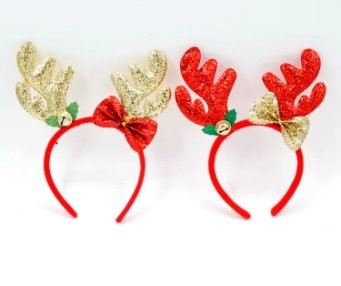 Bright Pink Bow Antler Head Bopper