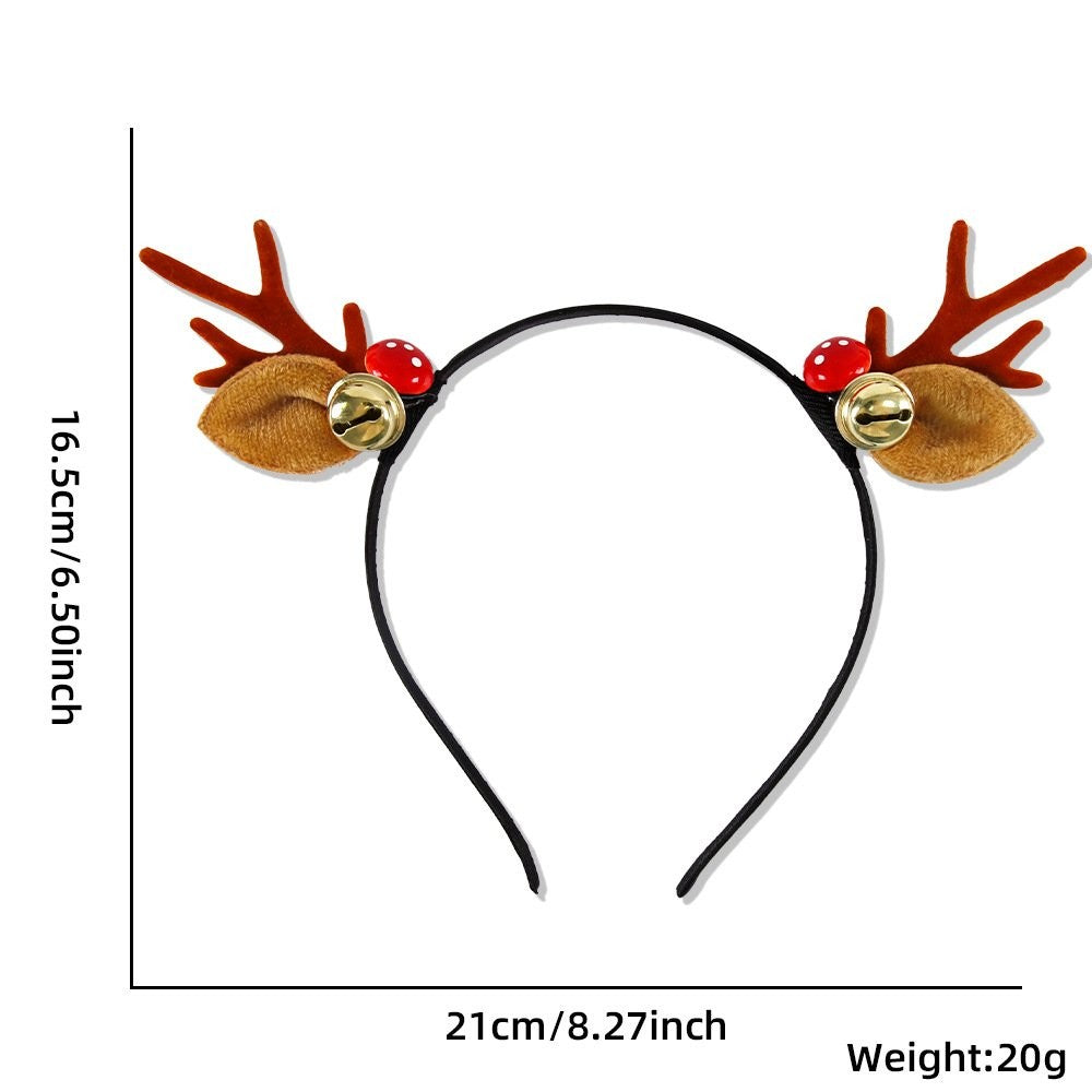 Brown Antler Bell Headband 16.5*21cm